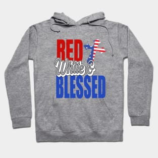 red white and blessed 4th of july gift.. Hoodie